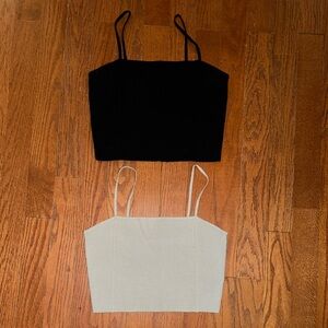 Expressed cropped knit tank tops